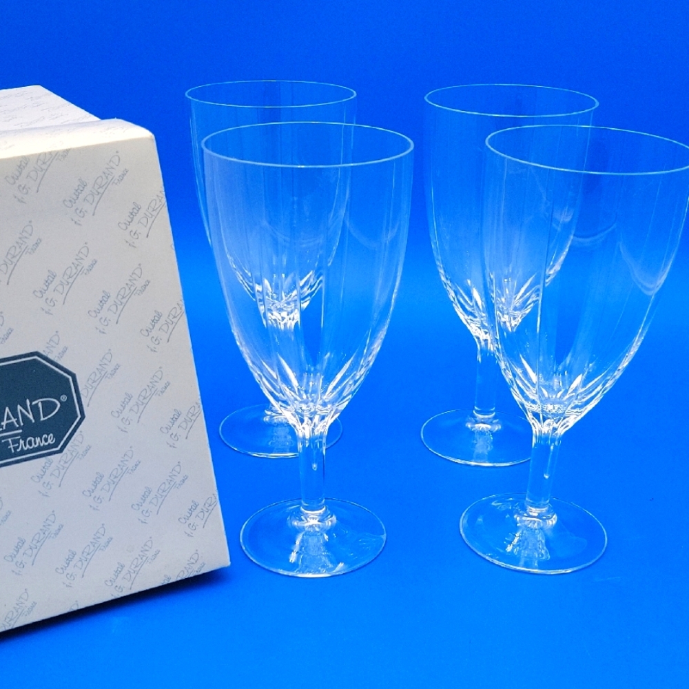 JG Durand Elegant Crystal Goblet Set